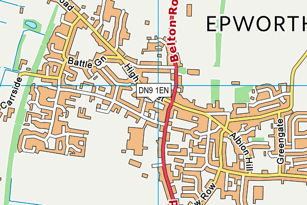 DN9 1EN map - OS VectorMap District (Ordnance Survey) DN9 1EN map - OS VectorMap District (Ordnance Survey)