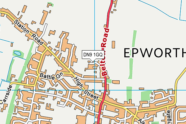DN9 1GQ map - OS VectorMap District (Ordnance Survey) DN9 1GQ map - OS VectorMap District (Ordnance Survey)