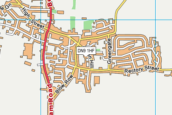 DN9 1HF map - OS VectorMap District (Ordnance Survey) DN9 1HF map - OS VectorMap District (Ordnance Survey)