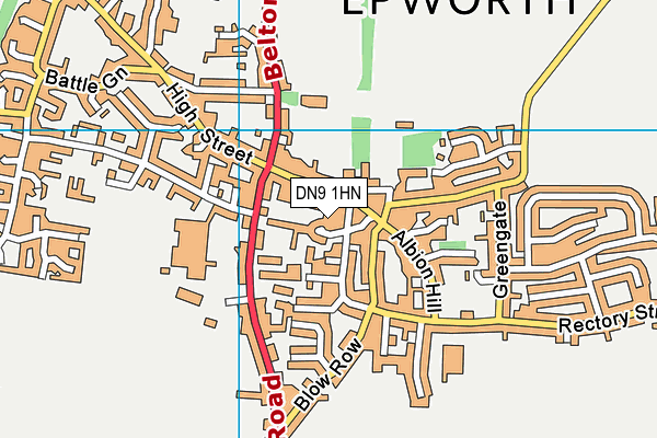 DN9 1HN map - OS VectorMap District (Ordnance Survey) DN9 1HN map - OS VectorMap District (Ordnance Survey)