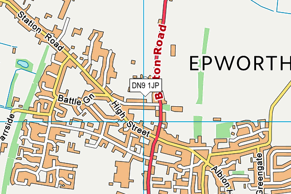 DN9 1JP map - OS VectorMap District (Ordnance Survey) DN9 1JP map - OS VectorMap District (Ordnance Survey)