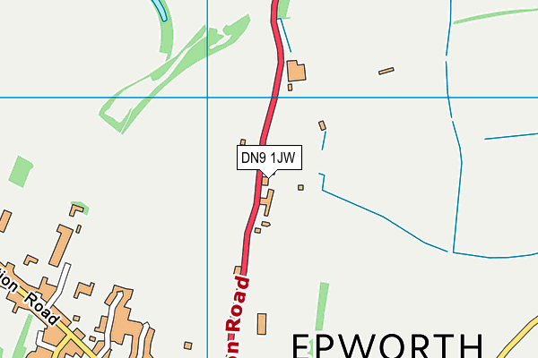 DN9 1JW map - OS VectorMap District (Ordnance Survey) DN9 1JW map - OS VectorMap District (Ordnance Survey)