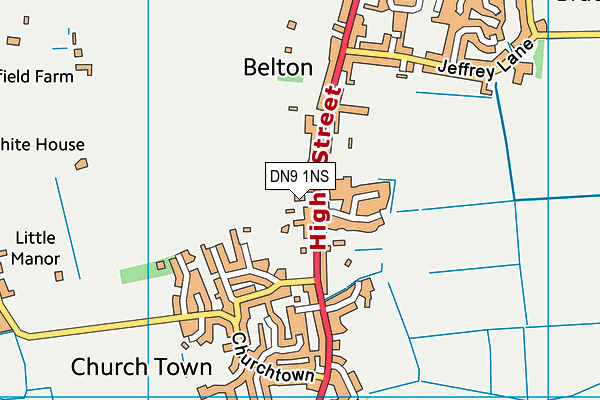 DN9 1NS map - OS VectorMap District (Ordnance Survey) DN9 1NS map - OS VectorMap District (Ordnance Survey)