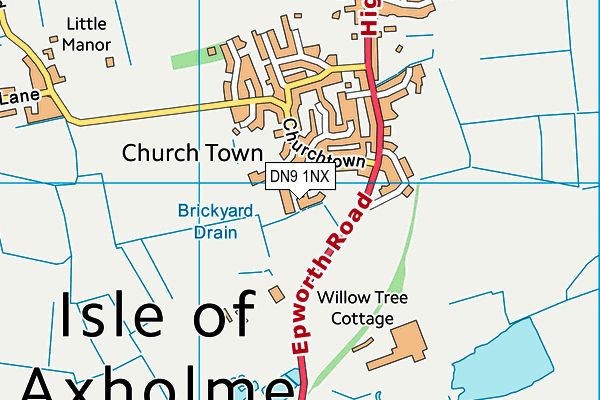 DN9 1NX map - OS VectorMap District (Ordnance Survey)