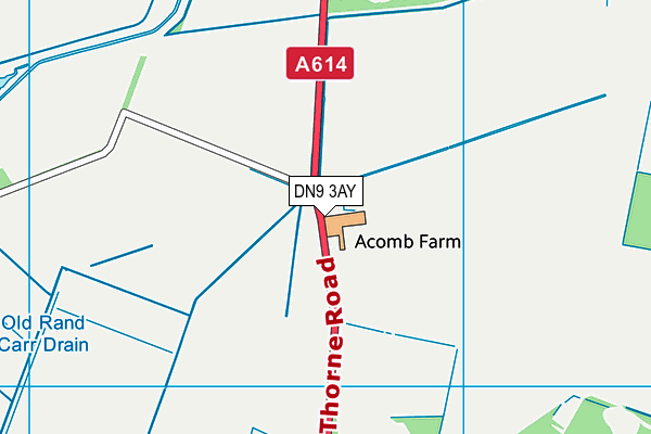 DN9 3AY map - OS VectorMap District (Ordnance Survey) DN9 3AY map - OS VectorMap District (Ordnance Survey)