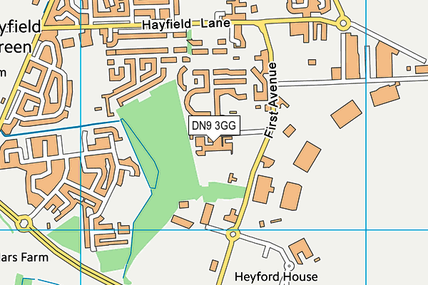 DN9 3GG map - OS VectorMap District (Ordnance Survey) DN9 3GG map - OS VectorMap District (Ordnance Survey)