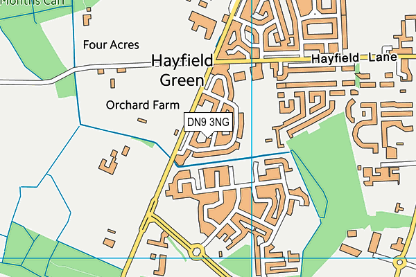 DN9 3NG map - OS VectorMap District (Ordnance Survey) DN9 3NG map - OS VectorMap District (Ordnance Survey)