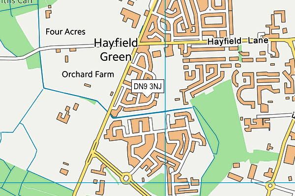 DN9 3NJ map - OS VectorMap District (Ordnance Survey) DN9 3NJ map - OS VectorMap District (Ordnance Survey)