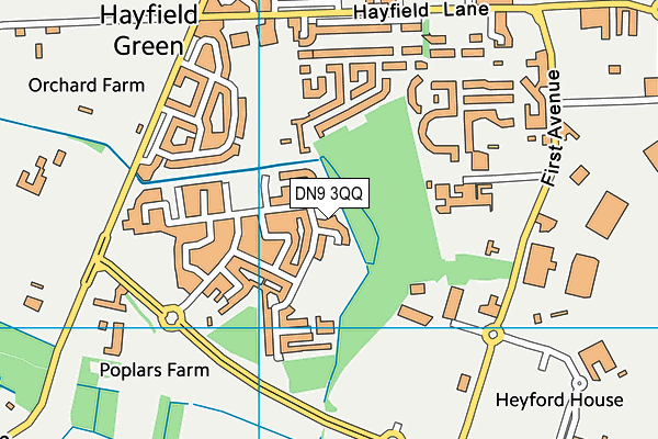 DN9 3QQ map - OS VectorMap District (Ordnance Survey) DN9 3QQ map - OS VectorMap District (Ordnance Survey)