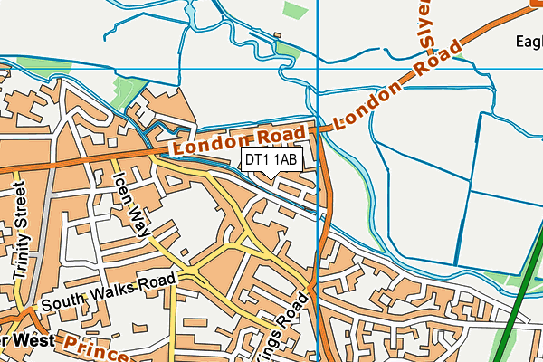 DT1 1AB map - OS VectorMap District (Ordnance Survey) DT1 1AB map - OS VectorMap District (Ordnance Survey)