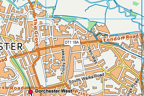 DT1 1BA map - OS VectorMap District (Ordnance Survey) DT1 1BA map - OS VectorMap District (Ordnance Survey)