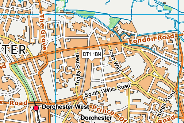 DT1 1BN map - OS VectorMap District (Ordnance Survey) DT1 1BN map - OS VectorMap District (Ordnance Survey)