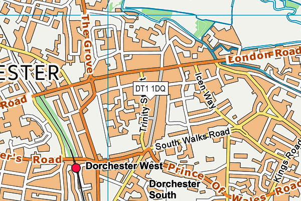 DT1 1DQ map - OS VectorMap District (Ordnance Survey) DT1 1DQ map - OS VectorMap District (Ordnance Survey)