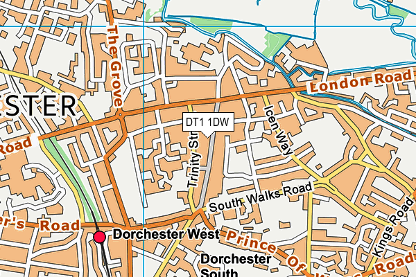 DT1 1DW map - OS VectorMap District (Ordnance Survey) DT1 1DW map - OS VectorMap District (Ordnance Survey)