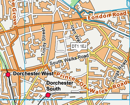 DT1 1EJ map - OS VectorMap District (Ordnance Survey) DT1 1EJ map - OS VectorMap District (Ordnance Survey)