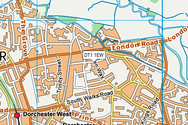 DT1 1EW map - OS VectorMap District (Ordnance Survey) DT1 1EW map - OS VectorMap District (Ordnance Survey)