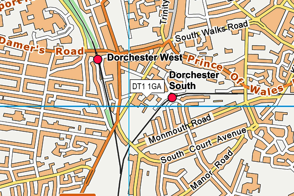 DT1 1GA map - OS VectorMap District (Ordnance Survey) DT1 1GA map - OS VectorMap District (Ordnance Survey)