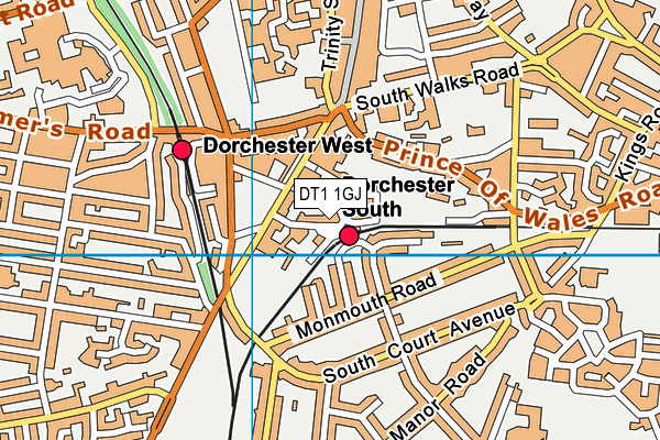 DT1 1GJ map - OS VectorMap District (Ordnance Survey) DT1 1GJ map - OS VectorMap District (Ordnance Survey)