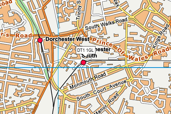 DT1 1GL map - OS VectorMap District (Ordnance Survey) DT1 1GL map - OS VectorMap District (Ordnance Survey)