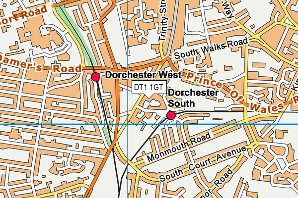 DT1 1GT map - OS VectorMap District (Ordnance Survey) DT1 1GT map - OS VectorMap District (Ordnance Survey)