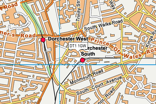 DT1 1GW map - OS VectorMap District (Ordnance Survey) DT1 1GW map - OS VectorMap District (Ordnance Survey)