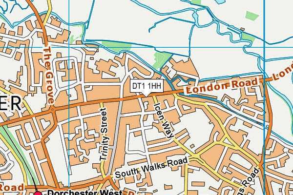 DT1 1HH map - OS VectorMap District (Ordnance Survey) DT1 1HH map - OS VectorMap District (Ordnance Survey)