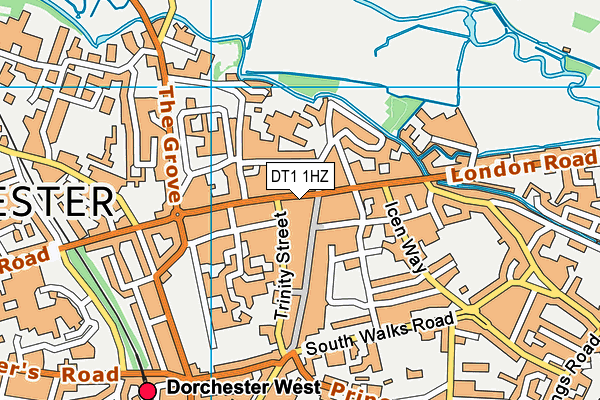 DT1 1HZ map - OS VectorMap District (Ordnance Survey) DT1 1HZ map - OS VectorMap District (Ordnance Survey)
