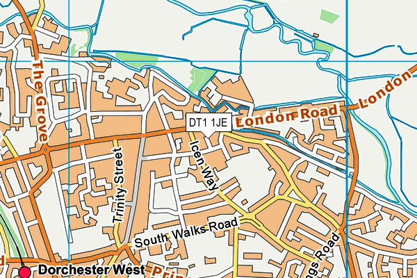 DT1 1JE map - OS VectorMap District (Ordnance Survey) DT1 1JE map - OS VectorMap District (Ordnance Survey)