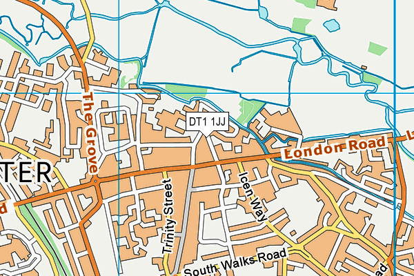 DT1 1JJ map - OS VectorMap District (Ordnance Survey) DT1 1JJ map - OS VectorMap District (Ordnance Survey)