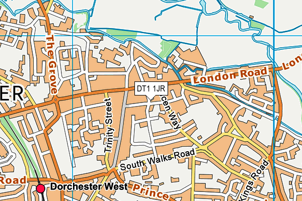 DT1 1JR map - OS VectorMap District (Ordnance Survey) DT1 1JR map - OS VectorMap District (Ordnance Survey)
