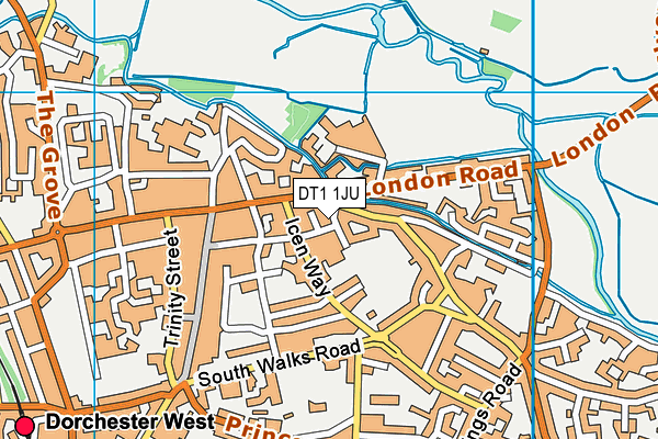 DT1 1JU map - OS VectorMap District (Ordnance Survey) DT1 1JU map - OS VectorMap District (Ordnance Survey)