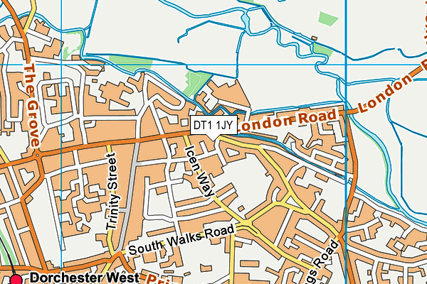 DT1 1JY map - OS VectorMap District (Ordnance Survey) DT1 1JY map - OS VectorMap District (Ordnance Survey)