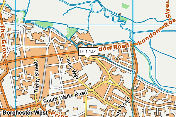 DT1 1JZ map - OS VectorMap District (Ordnance Survey) DT1 1JZ map - OS VectorMap District (Ordnance Survey)