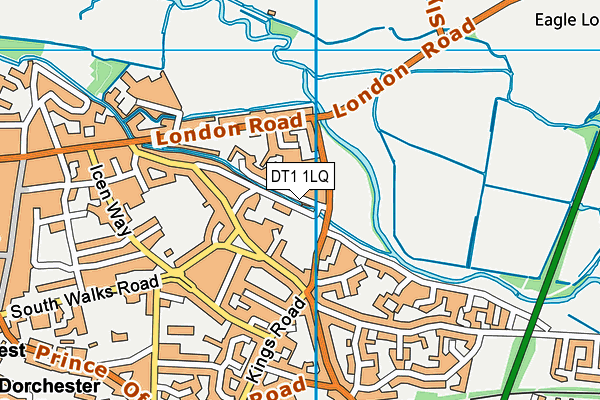 DT1 1LQ map - OS VectorMap District (Ordnance Survey) DT1 1LQ map - OS VectorMap District (Ordnance Survey)