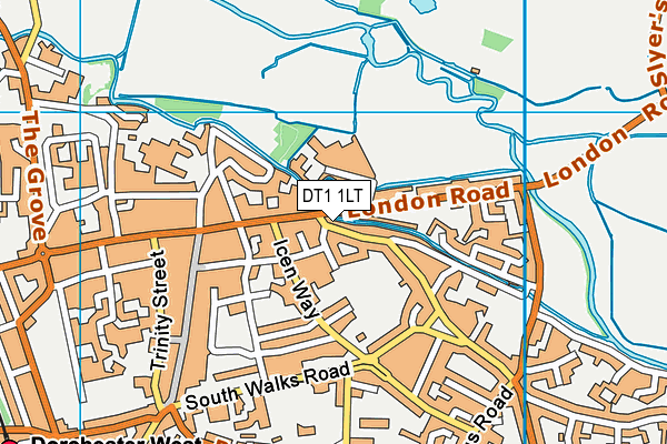 DT1 1LT map - OS VectorMap District (Ordnance Survey) DT1 1LT map - OS VectorMap District (Ordnance Survey)
