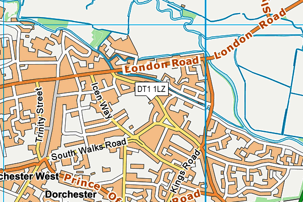 DT1 1LZ map - OS VectorMap District (Ordnance Survey) DT1 1LZ map - OS VectorMap District (Ordnance Survey)