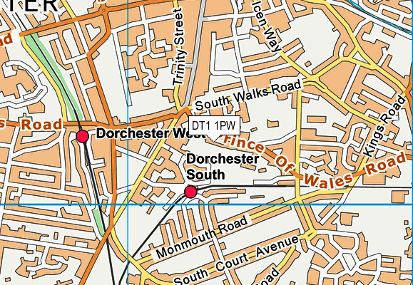 DT1 1PW map - OS VectorMap District (Ordnance Survey) DT1 1PW map - OS VectorMap District (Ordnance Survey)