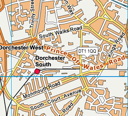 DT1 1QQ map - OS VectorMap District (Ordnance Survey) DT1 1QQ map - OS VectorMap District (Ordnance Survey)