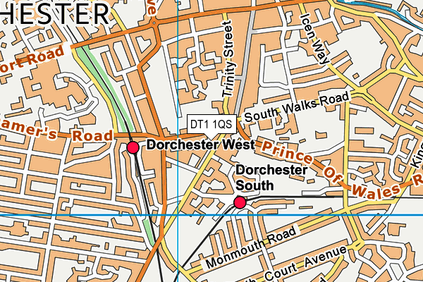 DT1 1QS map - OS VectorMap District (Ordnance Survey) DT1 1QS map - OS VectorMap District (Ordnance Survey)