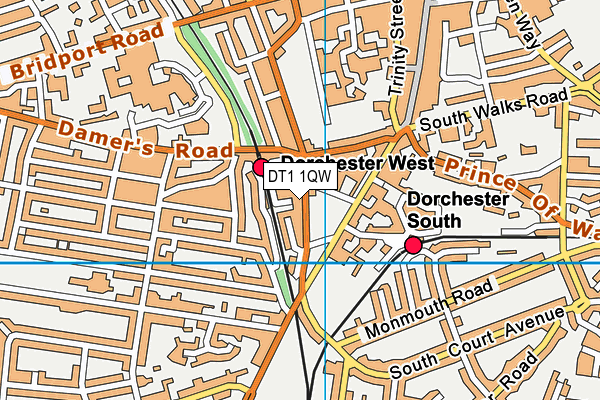 DT1 1QW map - OS VectorMap District (Ordnance Survey) DT1 1QW map - OS VectorMap District (Ordnance Survey)