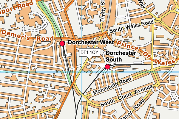 DT1 1QY map - OS VectorMap District (Ordnance Survey) DT1 1QY map - OS VectorMap District (Ordnance Survey)
