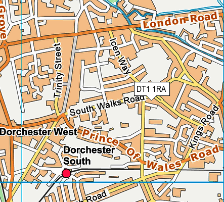 DT1 1RA map - OS VectorMap District (Ordnance Survey)