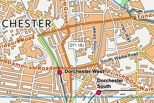DT1 1RJ map - OS VectorMap District (Ordnance Survey) DT1 1RJ map - OS VectorMap District (Ordnance Survey)