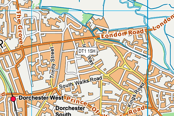 DT1 1SH map - OS VectorMap District (Ordnance Survey) DT1 1SH map - OS VectorMap District (Ordnance Survey)