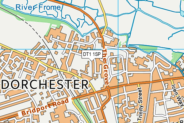 DT1 1SP map - OS VectorMap District (Ordnance Survey) DT1 1SP map - OS VectorMap District (Ordnance Survey)