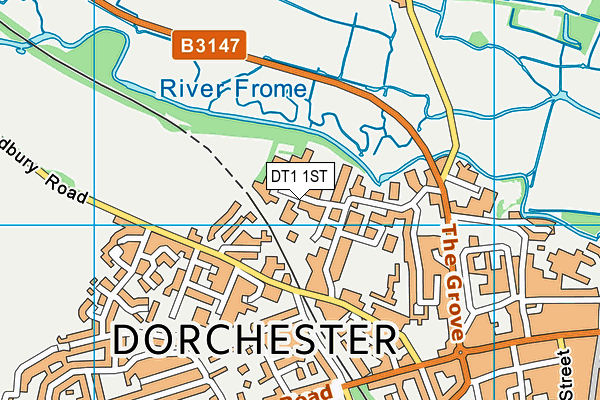 DT1 1ST map - OS VectorMap District (Ordnance Survey) DT1 1ST map - OS VectorMap District (Ordnance Survey)