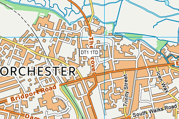 DT1 1TD map - OS VectorMap District (Ordnance Survey) DT1 1TD map - OS VectorMap District (Ordnance Survey)