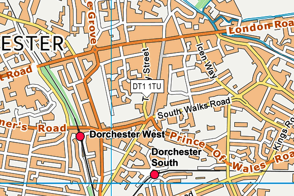 DT1 1TU map - OS VectorMap District (Ordnance Survey) DT1 1TU map - OS VectorMap District (Ordnance Survey)