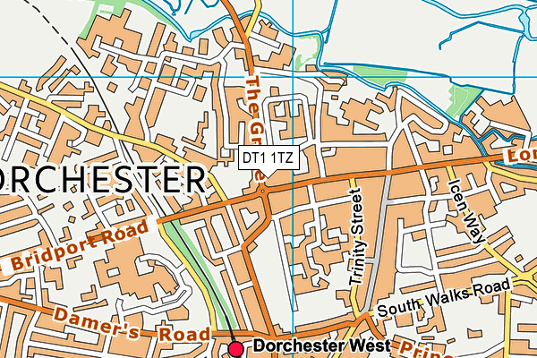 DT1 1TZ map - OS VectorMap District (Ordnance Survey) DT1 1TZ map - OS VectorMap District (Ordnance Survey)
