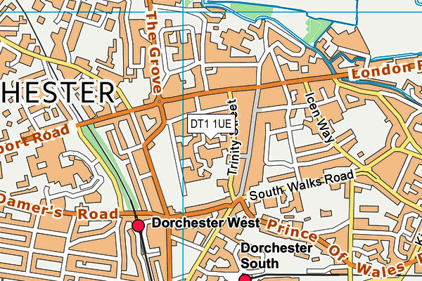 DT1 1UE map - OS VectorMap District (Ordnance Survey) DT1 1UE map - OS VectorMap District (Ordnance Survey)